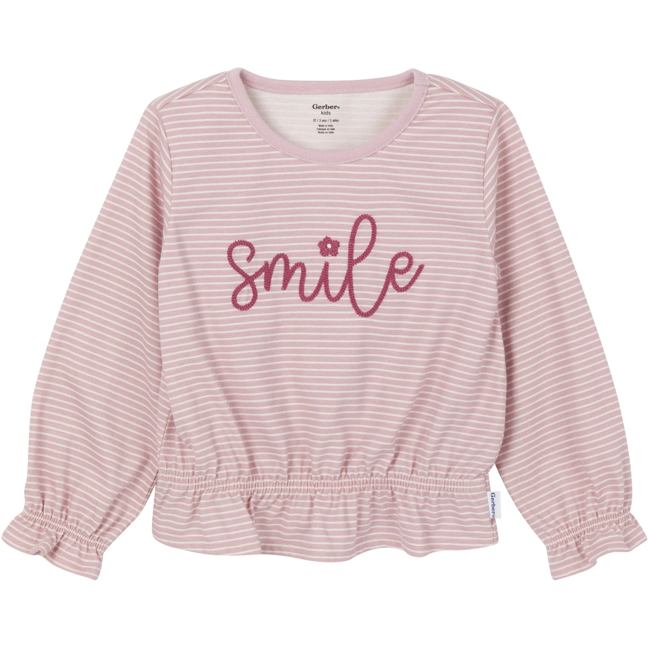 3-Piece Toddler Girls Pink Dress, Top and Legging Gerber Childrenswea