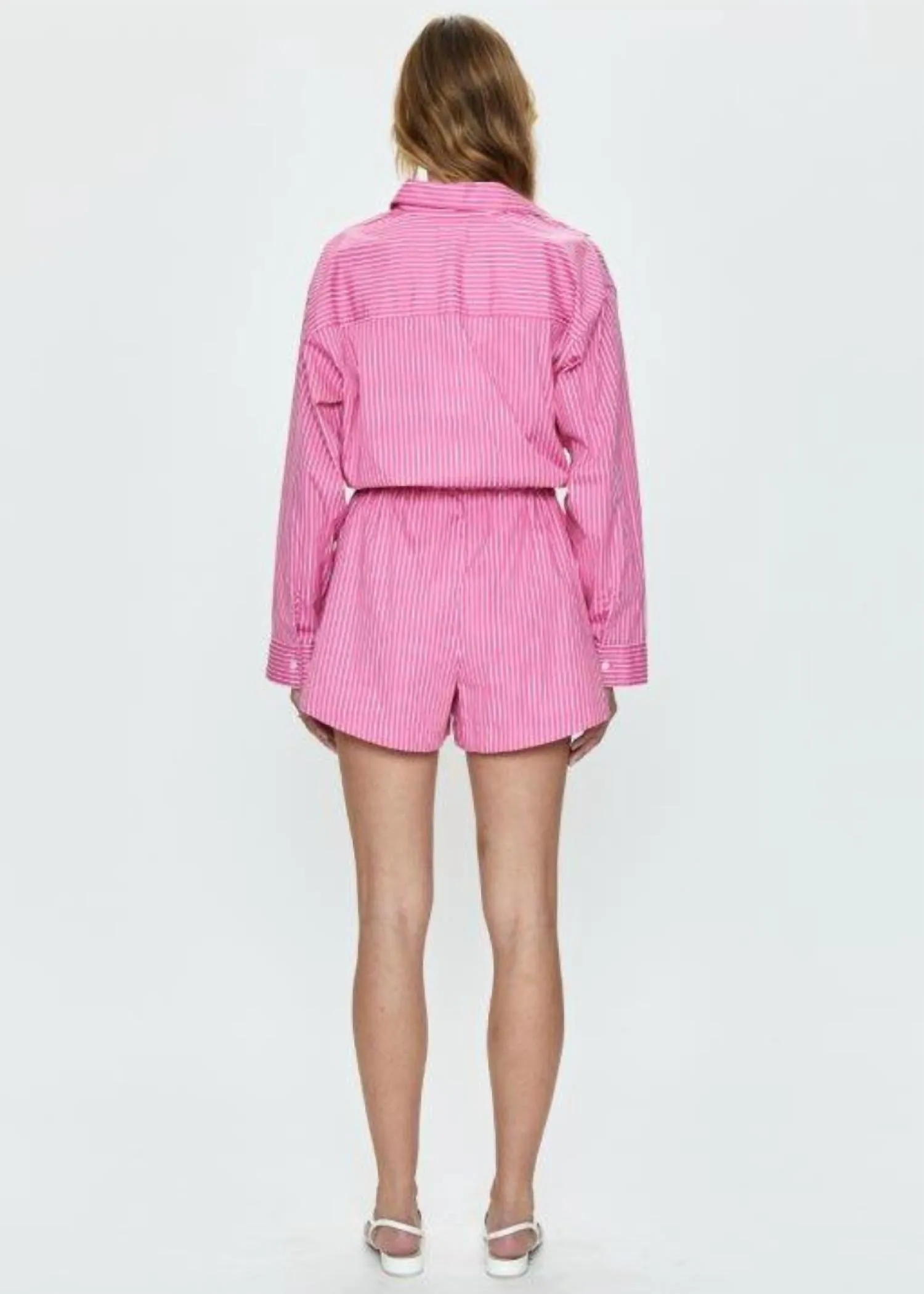 Amelie Romper In Carnation Pink