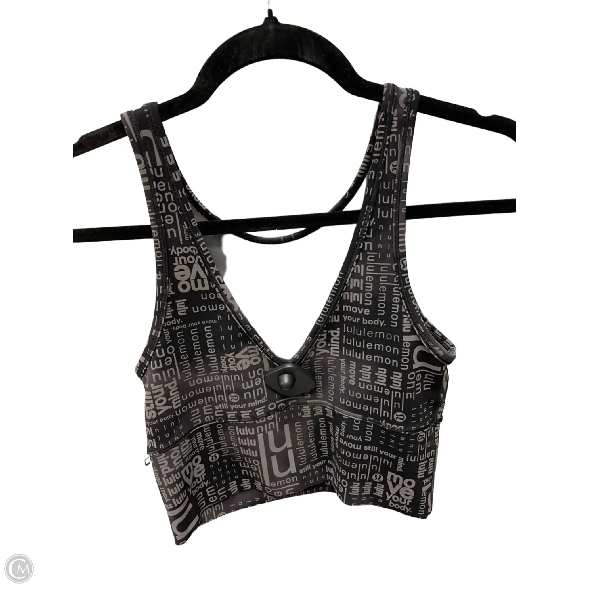 Athletic Tank Top By Lululemon In Black & Grey, Size: 6
