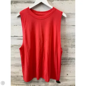 Athletic Tank Top By Lululemon In Orange, Size: M