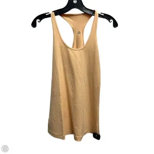 Athletic Tank Top By Lululemon In Orange, Size: Xs