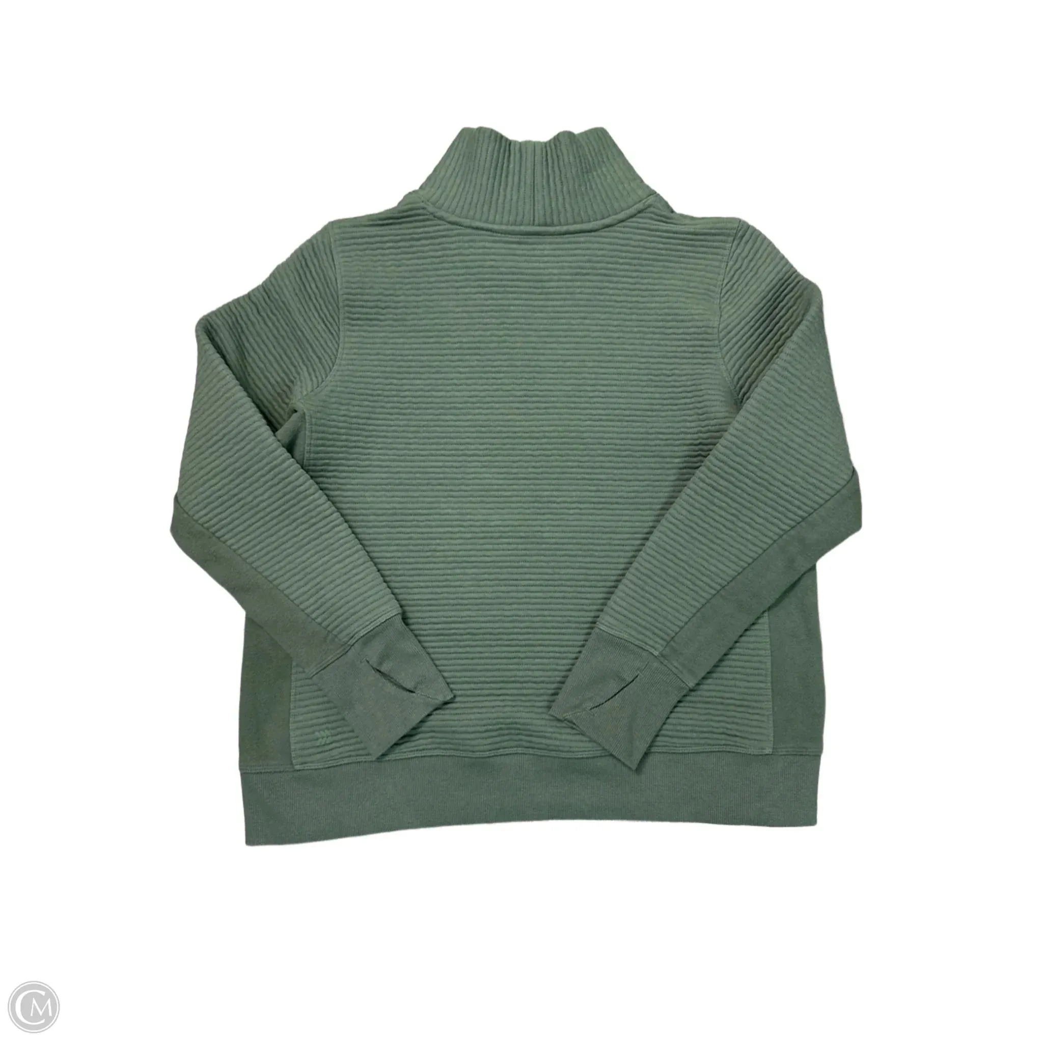 Athletic Top Long Sleeve Collar By All In Motion In Green, Size: L