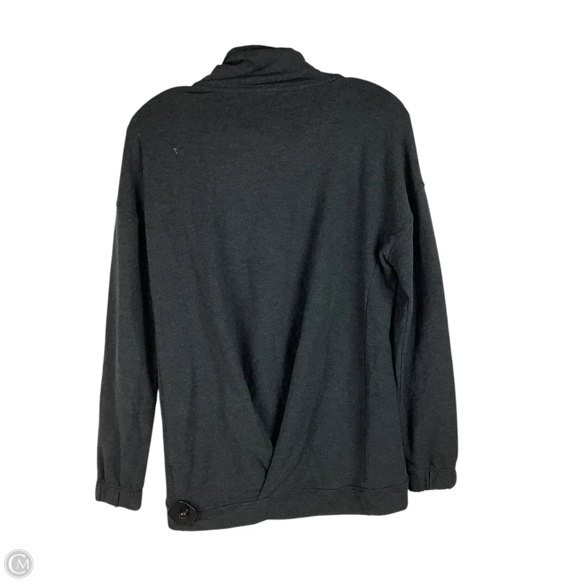 Athletic Top Long Sleeve Collar By Lululemon In Grey, Size: 4