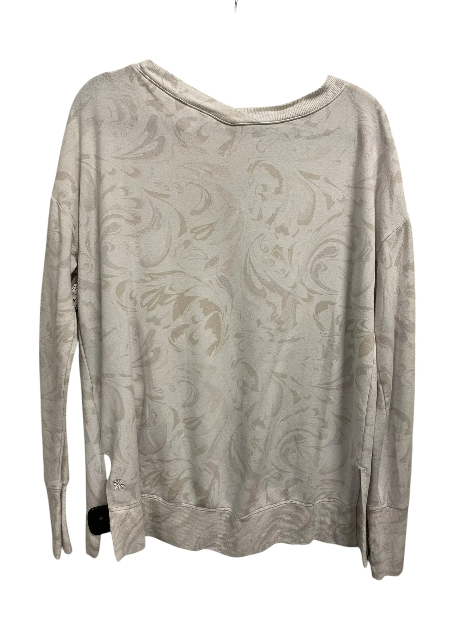 Athletic Top Long Sleeve Crewneck By Athleta In Cream, Size: S