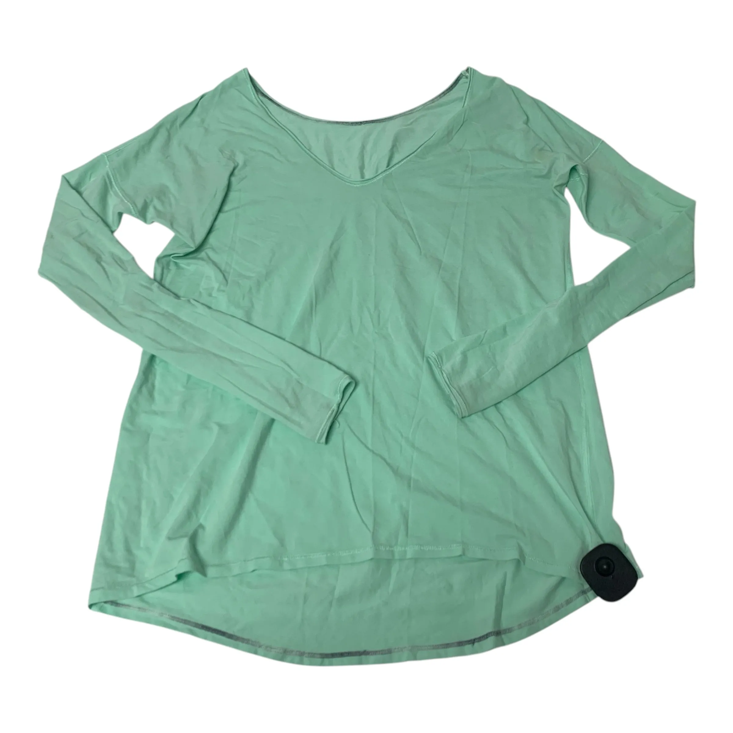 Athletic Top Long Sleeve Crewneck By Lululemon In Green, Size: M