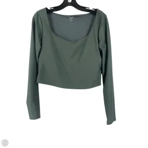 Athletic Top Long Sleeve Crewneck By Old Navy In Green, Size: L