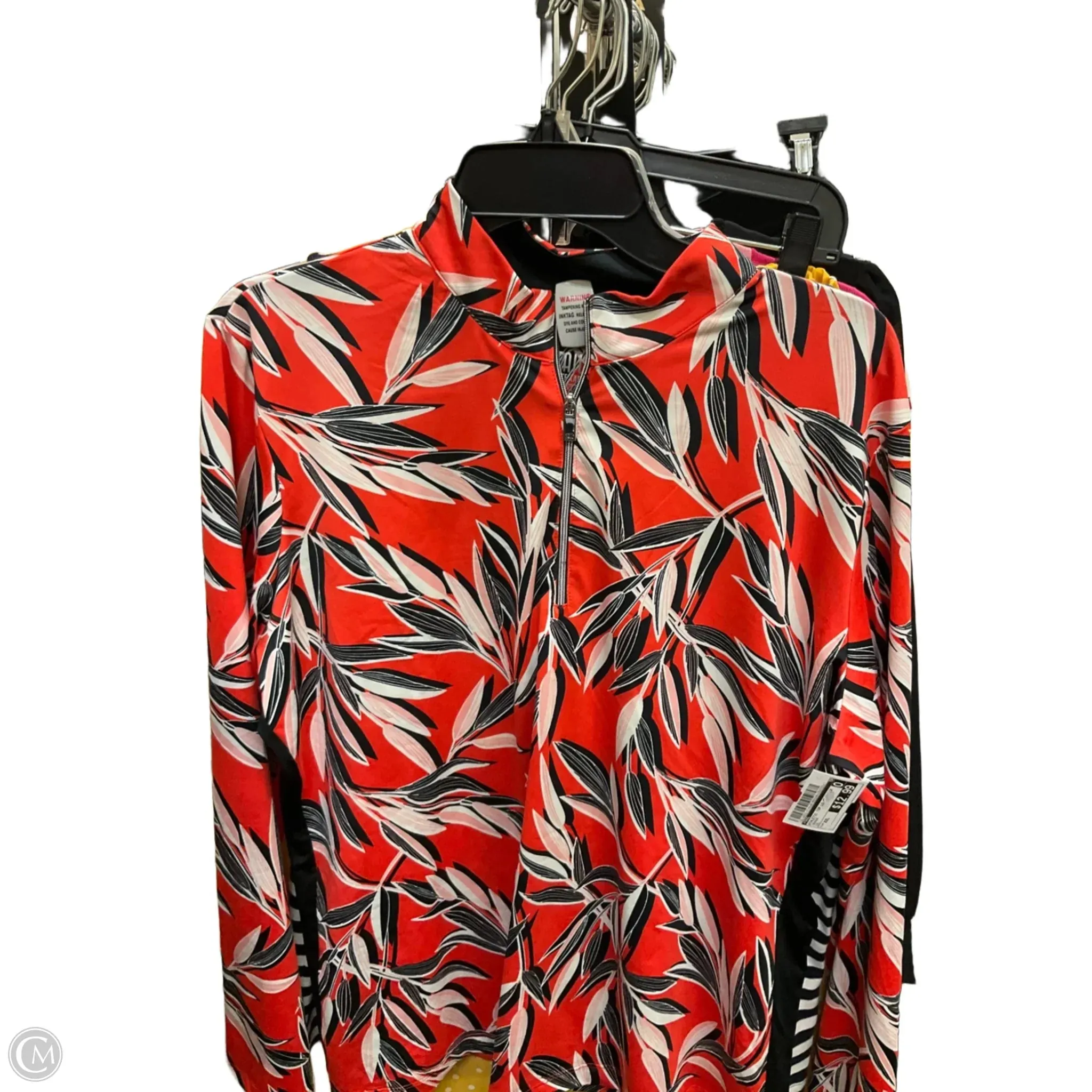 Athletic Top Long Sleeve Crewneck By Tail In Orange, Size: Xxl