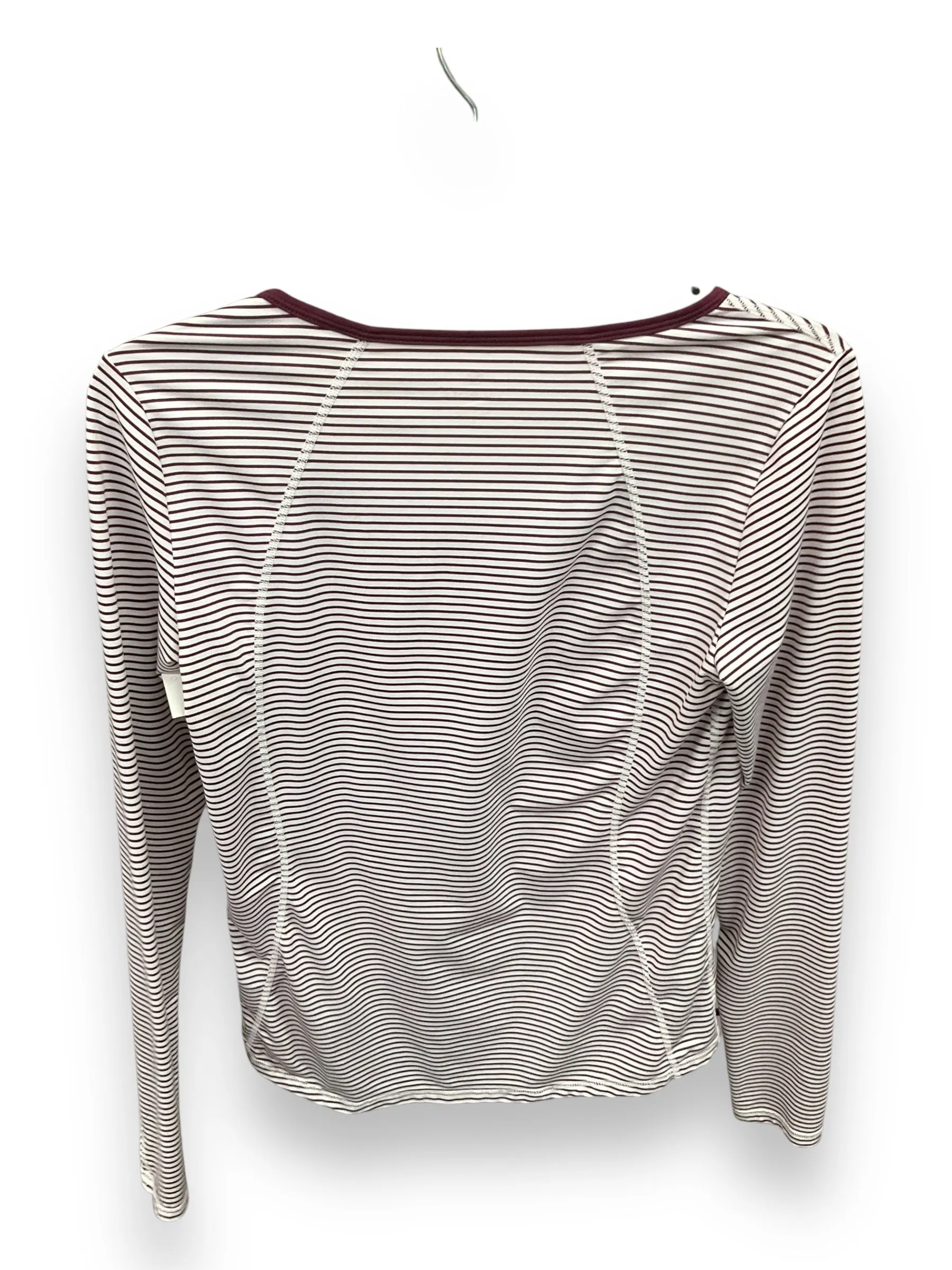 Athletic Top Long Sleeve Crewneck By Talbots In Striped Pattern, Size: S
