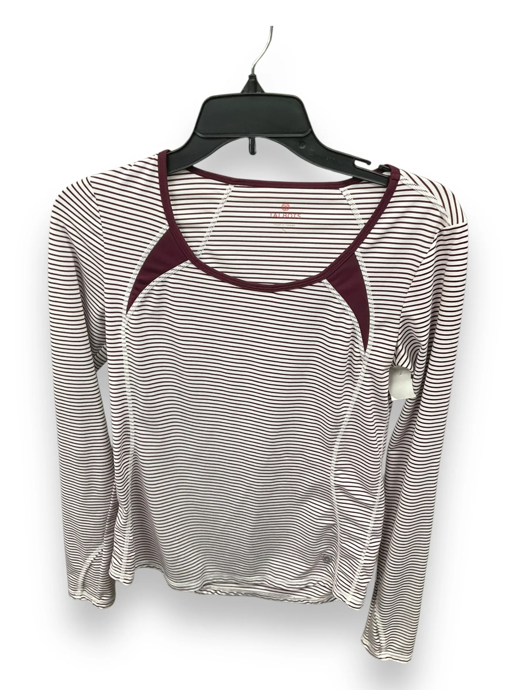 Athletic Top Long Sleeve Crewneck By Talbots In Striped Pattern, Size: S