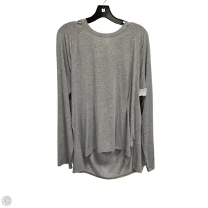 Athletic Top Long Sleeve Crewneck By Under Armour In Grey, Size: Xl