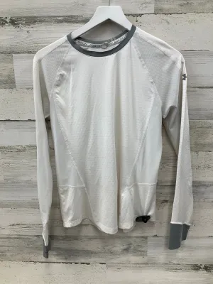 Athletic Top Long Sleeve Crewneck By Under Armour In White, Size: M