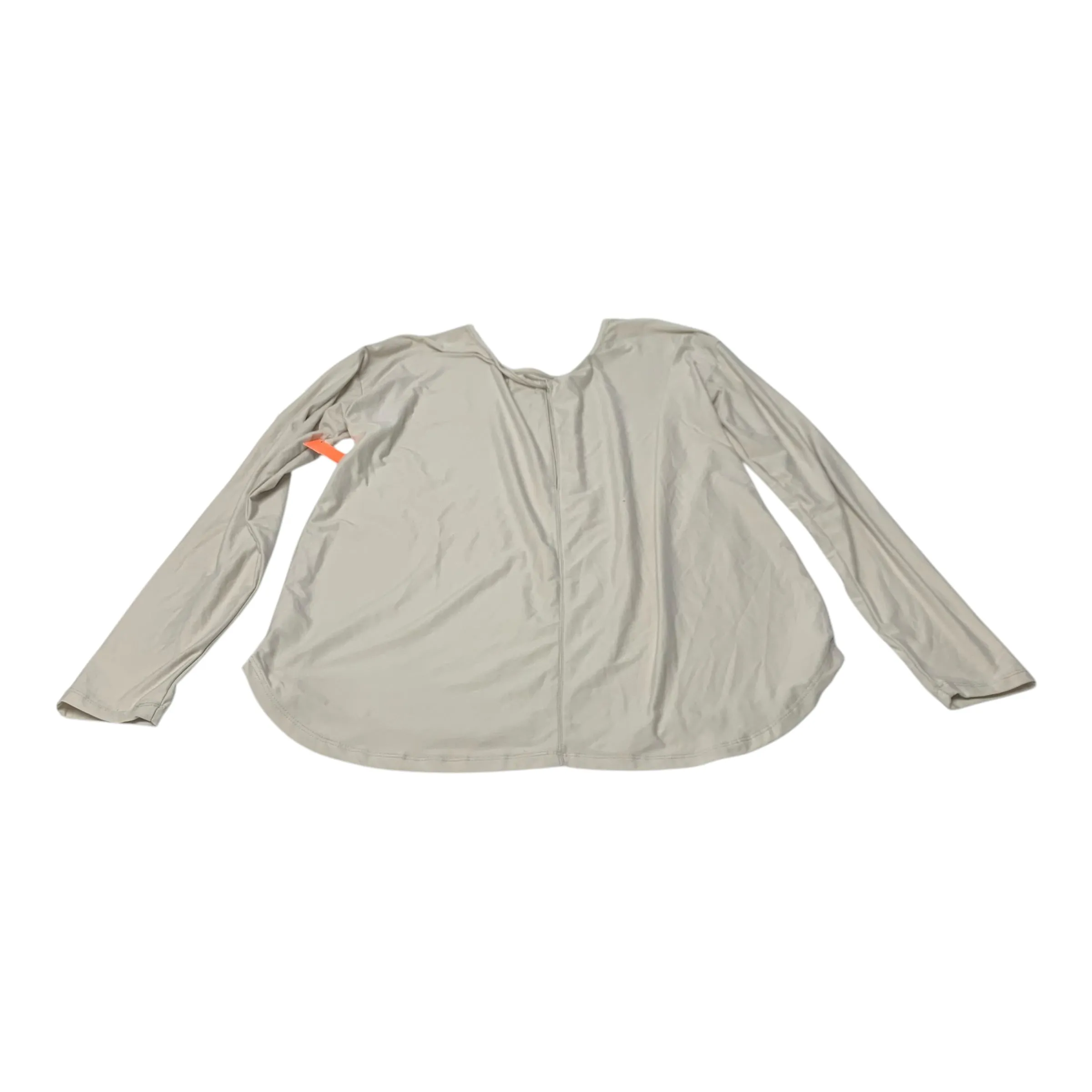 Athletic Top Long Sleeve Crewneck By Zelos In Cream, Size: L