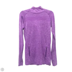 Athletic Top Long Sleeve Hoodie By Lululemon In Purple, Size: 8