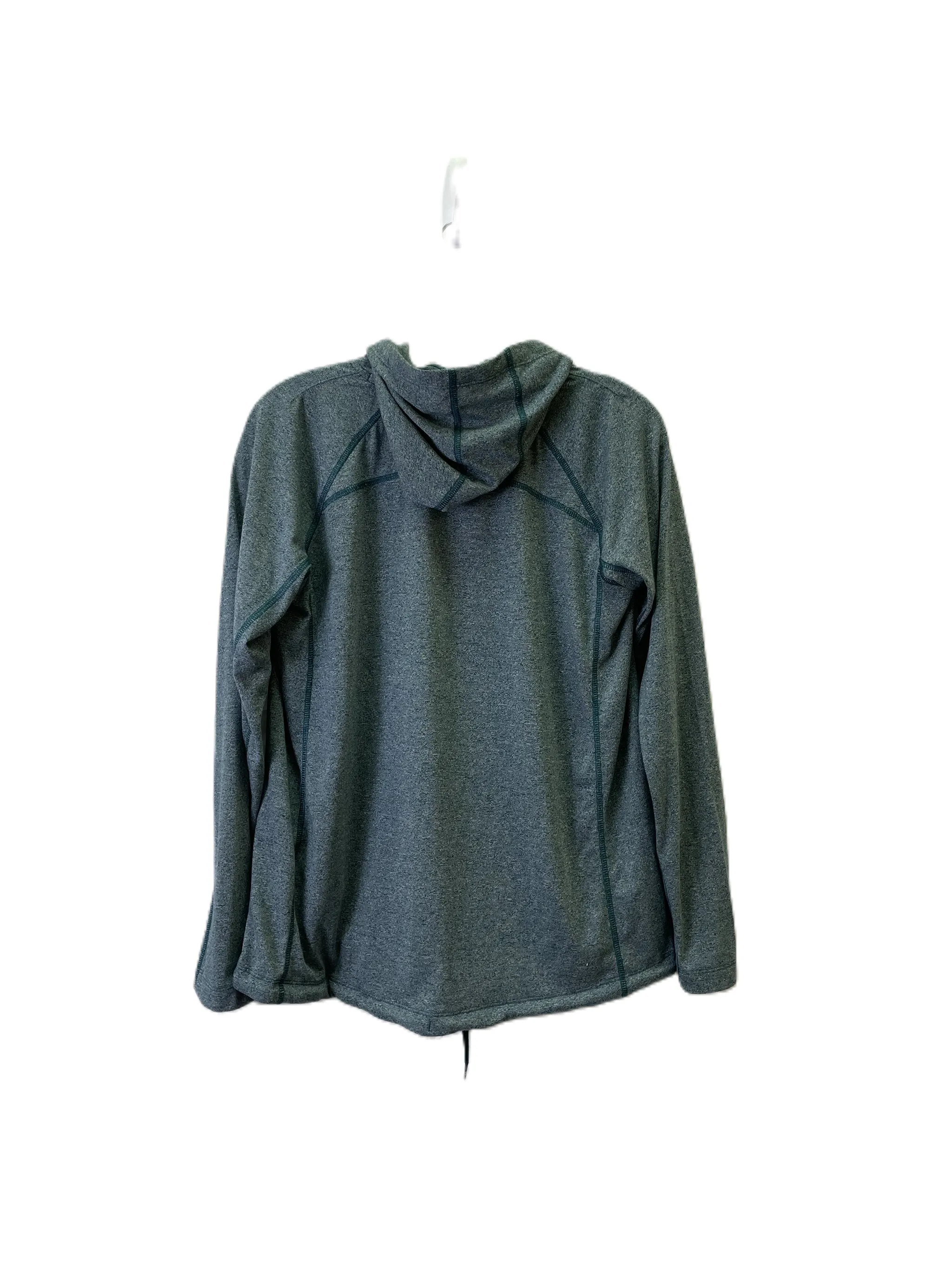 Athletic Top Long Sleeve Hoodie By Under Armour In Green, Size: M