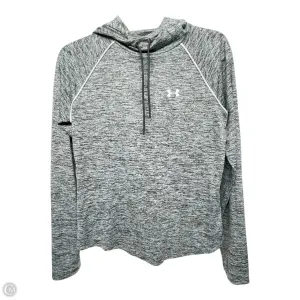 Athletic Top Long Sleeve Hoodie By Under Armour In Grey, Size: Sp