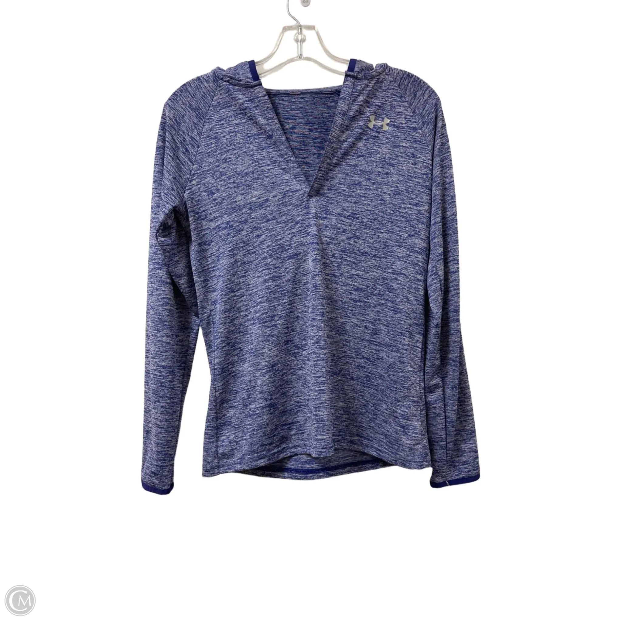 Athletic Top Long Sleeve Hoodie By Under Armour In Purple, Size: Xs