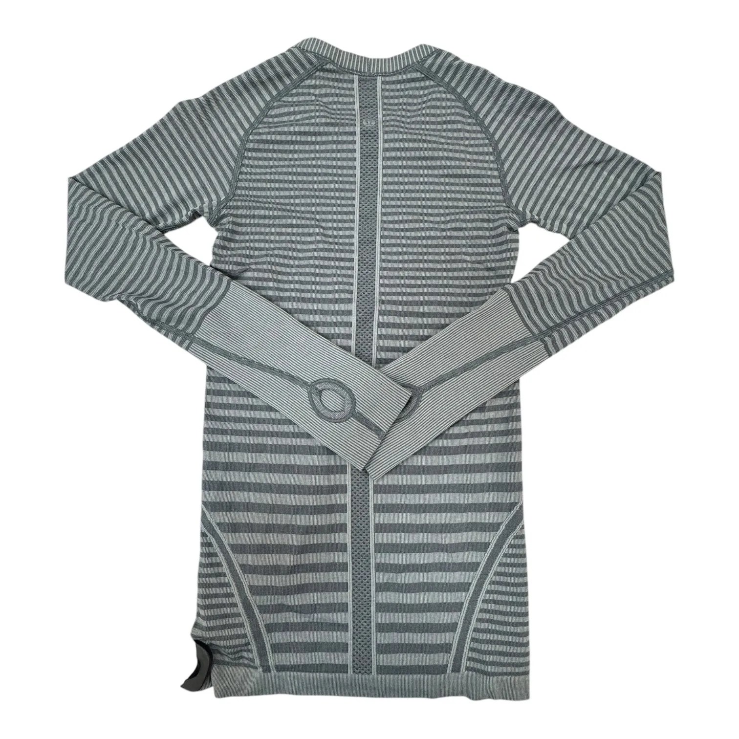 Athletic Top Ls Crewneck By Lululemon In Grey, Size:2