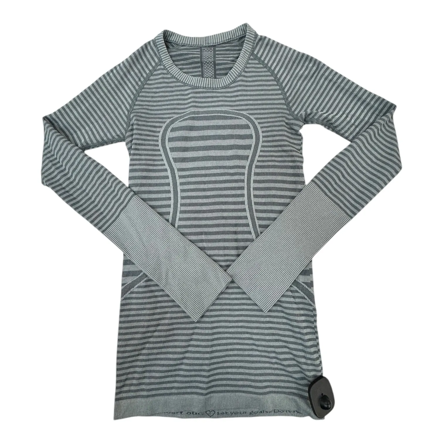 Athletic Top Ls Crewneck By Lululemon In Grey, Size:2