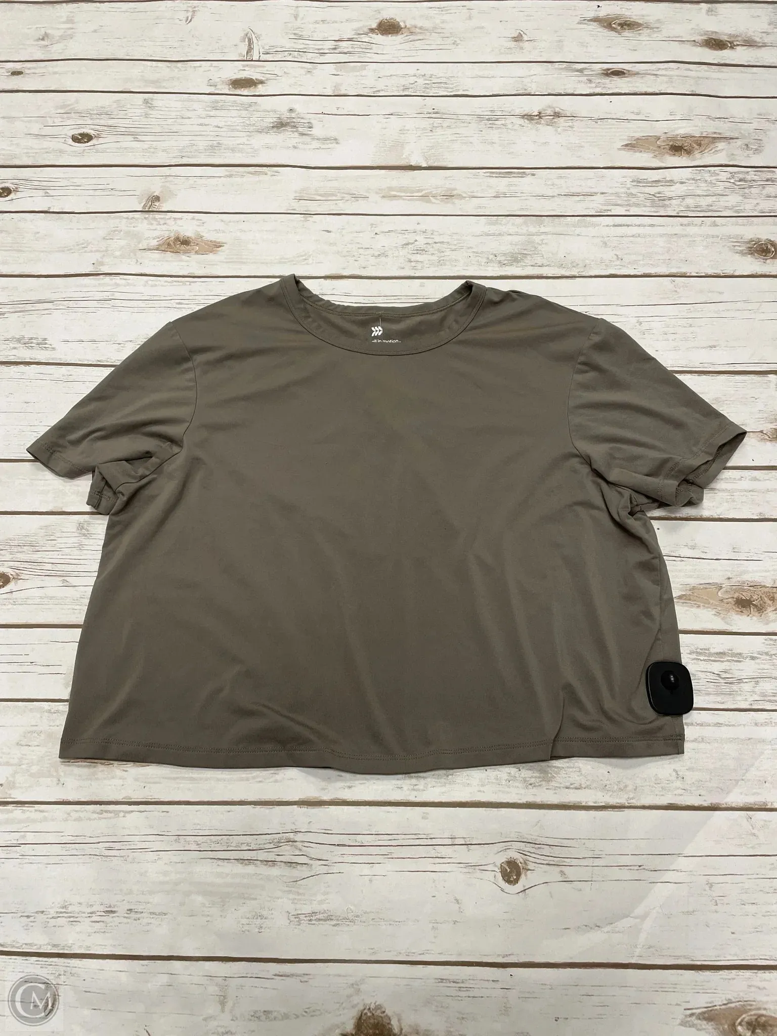 Athletic Top Short Sleeve By All In Motion In Taupe, Size: L