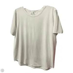 Athletic Top Short Sleeve By Lululemon In Grey, Size: Xl