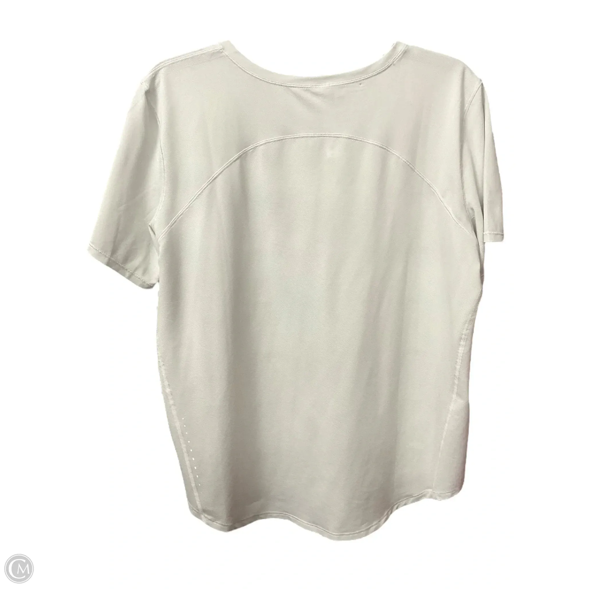 Athletic Top Short Sleeve By Lululemon In Grey, Size: Xl