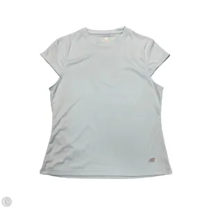 Athletic Top Short Sleeve By New Balance In Blue, Size: M