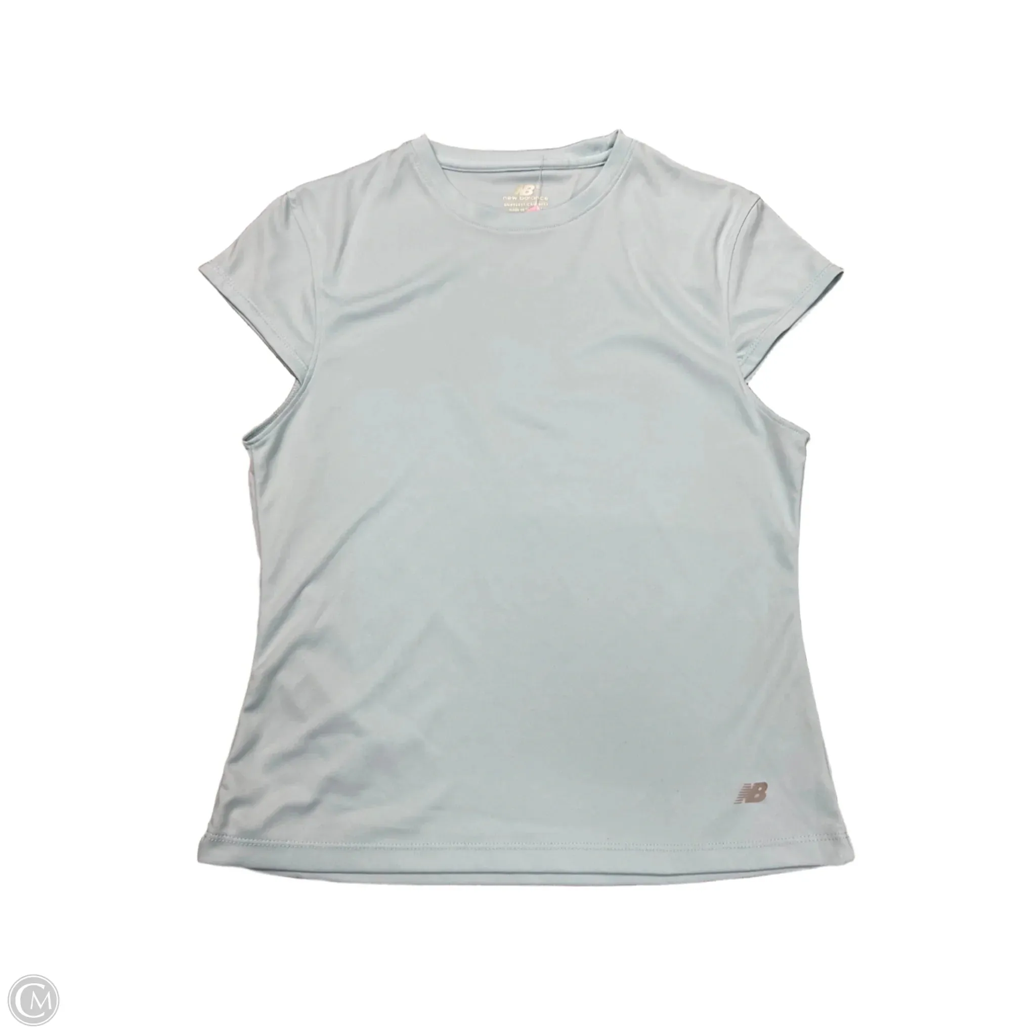 Athletic Top Short Sleeve By New Balance In Blue, Size: M