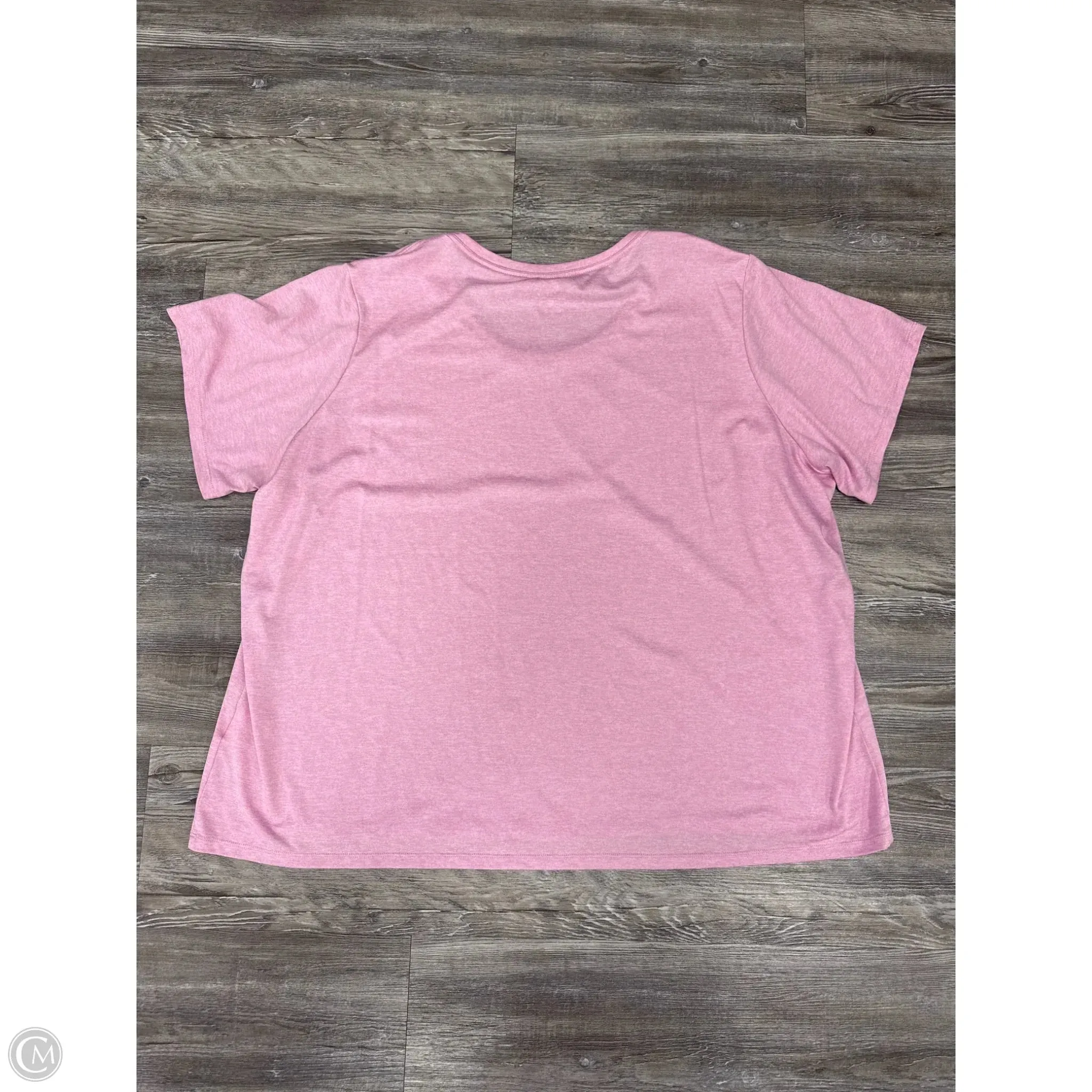 Athletic Top Short Sleeve By Nike In Pink, Size: 3x