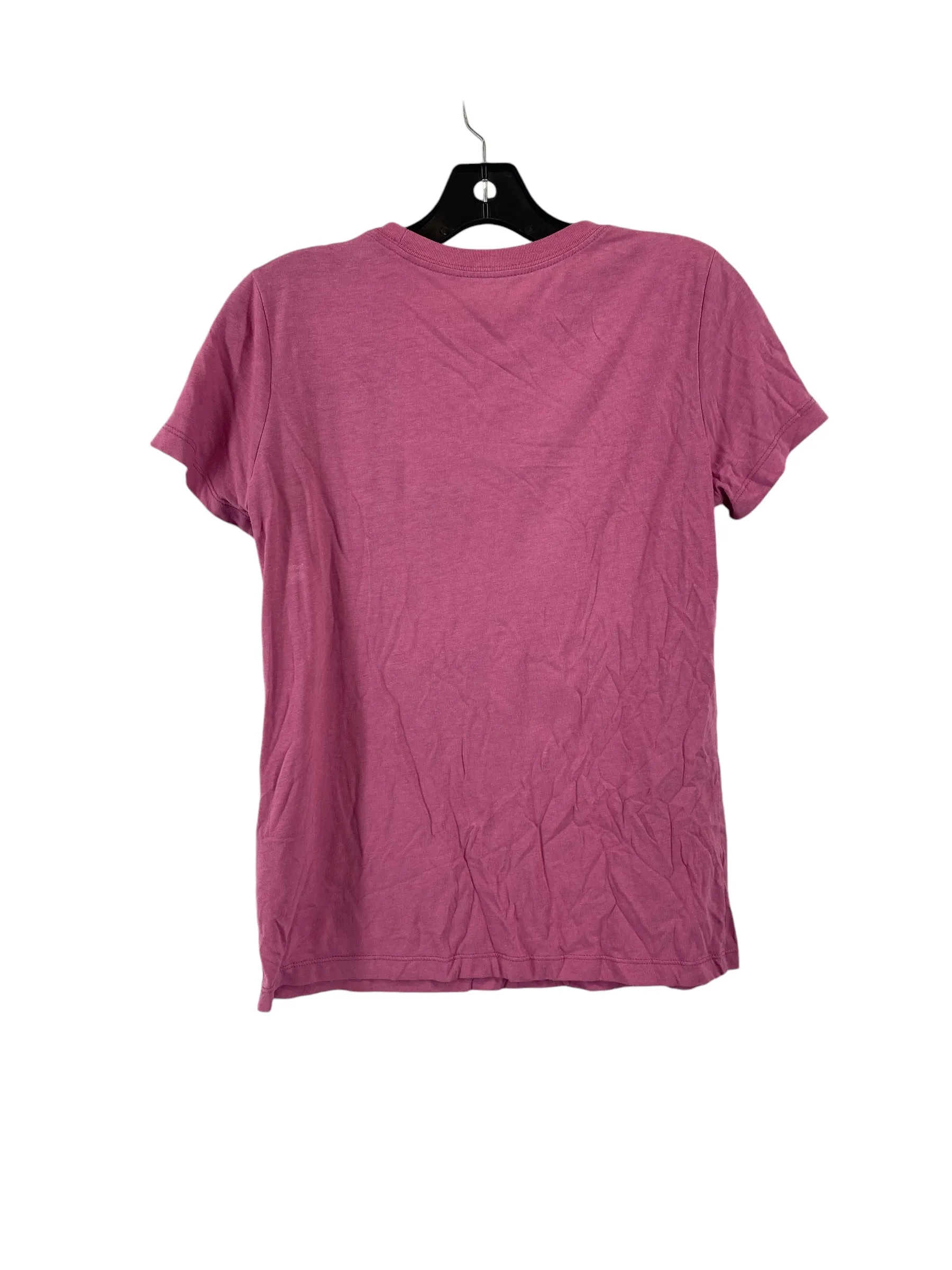 Athletic Top Short Sleeve By Nike In Pink, Size: S