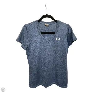 Athletic Top Short Sleeve By Under Armour In Navy, Size: Xs