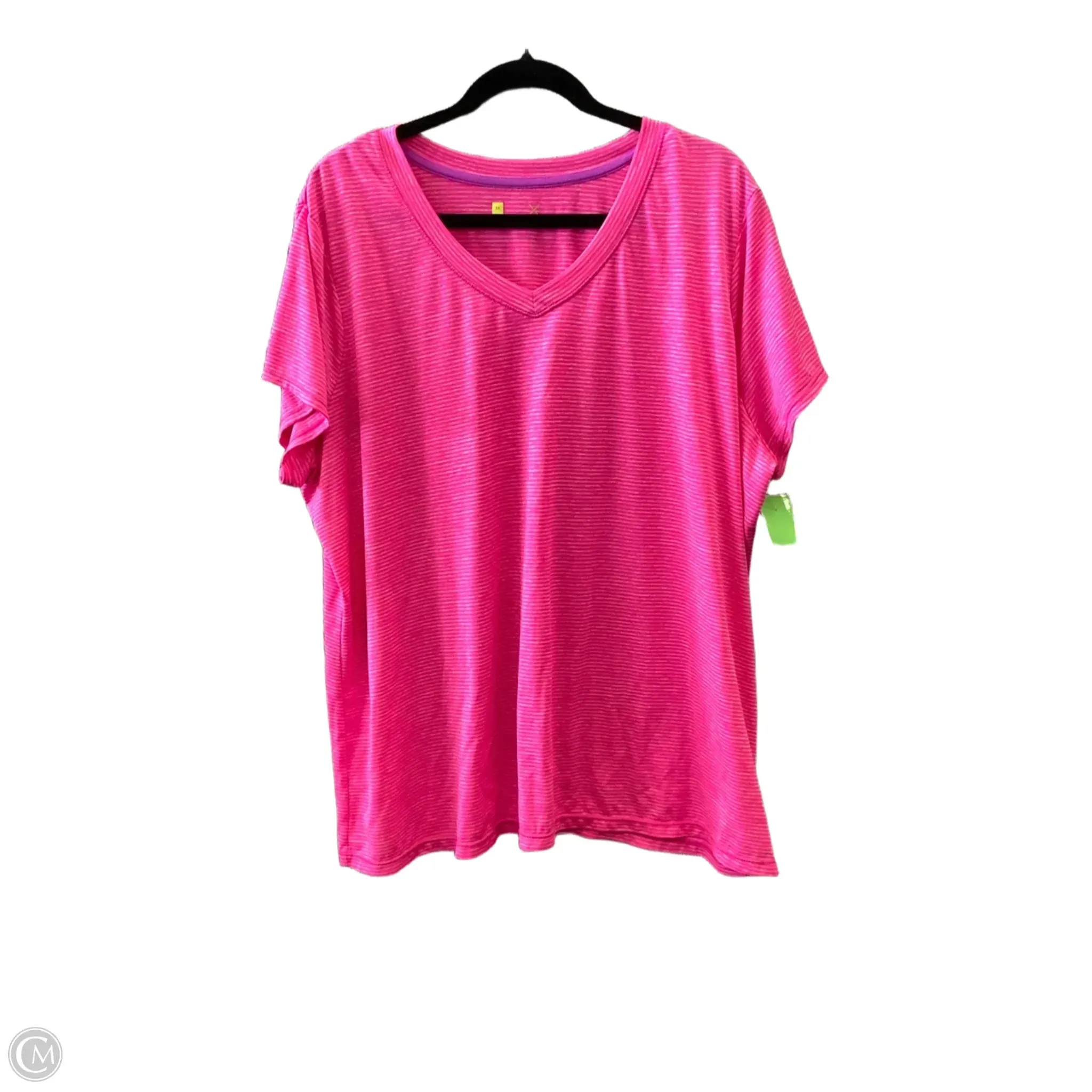 Athletic Top Short Sleeve By Xersion In Pink, Size: 3x