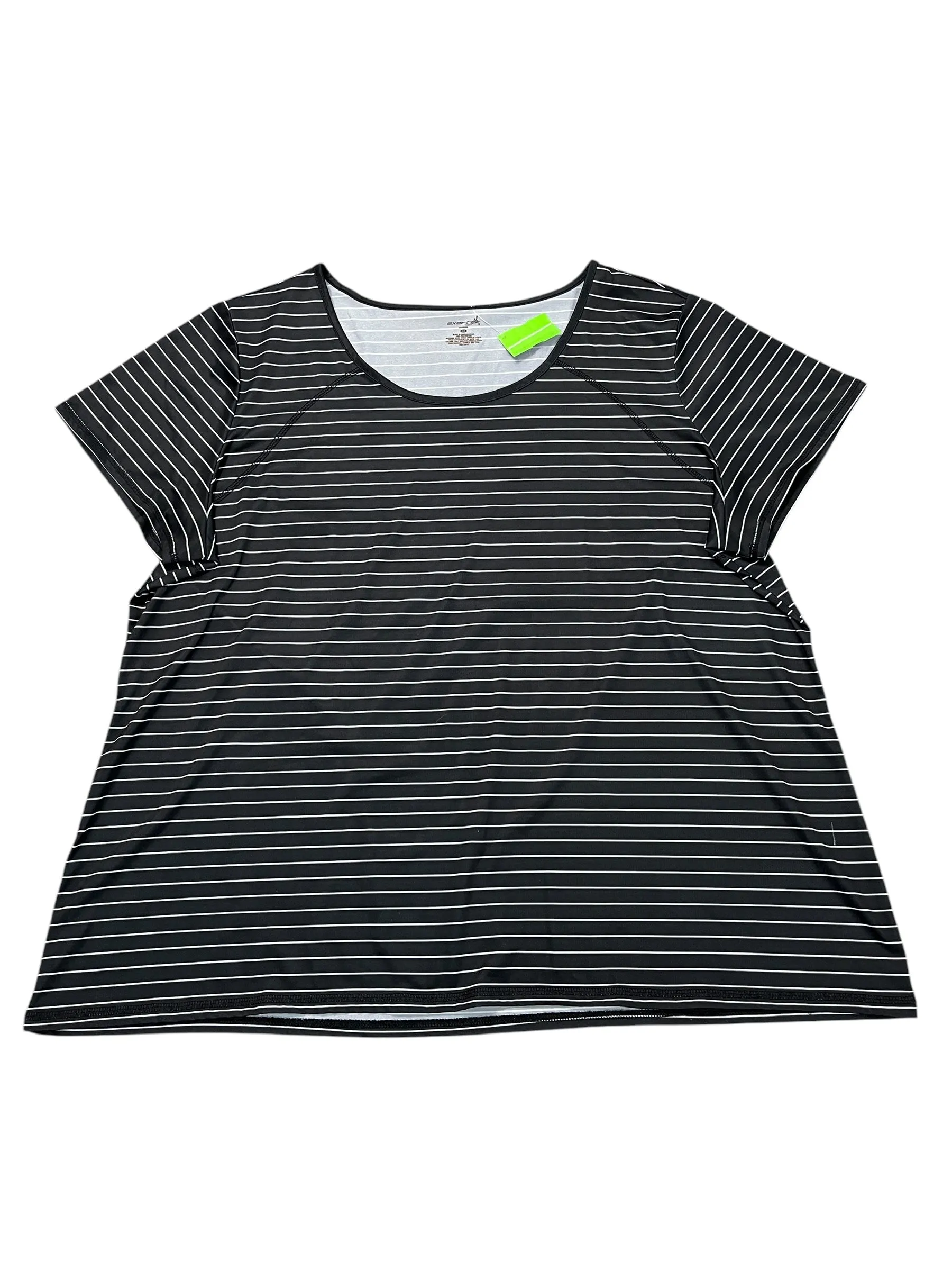 Athletic Top Ss By Exertek In Black, Size:3X