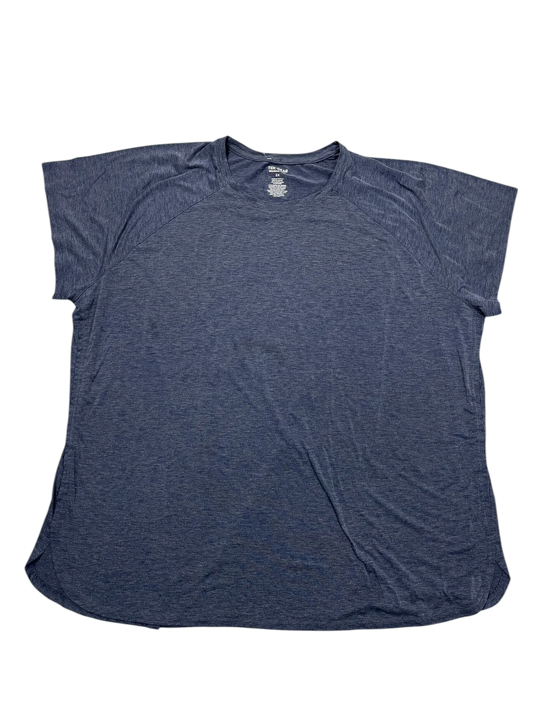 Athletic Top Ss By Tek Gear In Blue, Size:3X