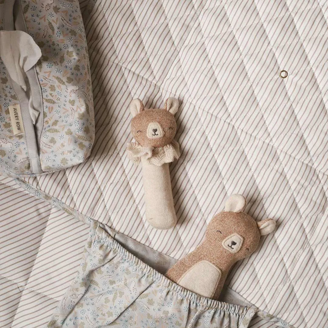 Avery Row Rattle - Brown Bear