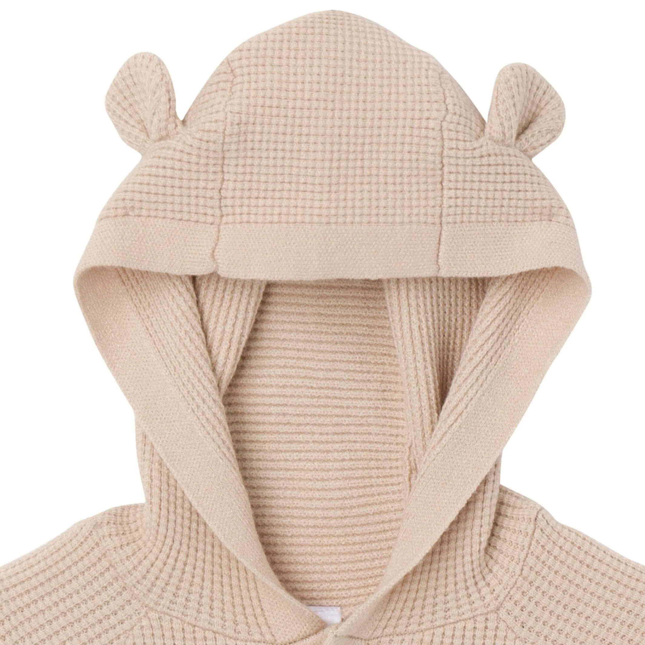 Baby Neutral Beige Hooded Sweater Romper Gerber Childrenswea