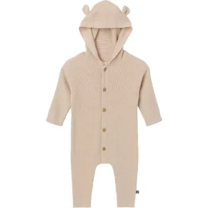 Baby Neutral Beige Hooded Sweater Romper Gerber Childrenswea