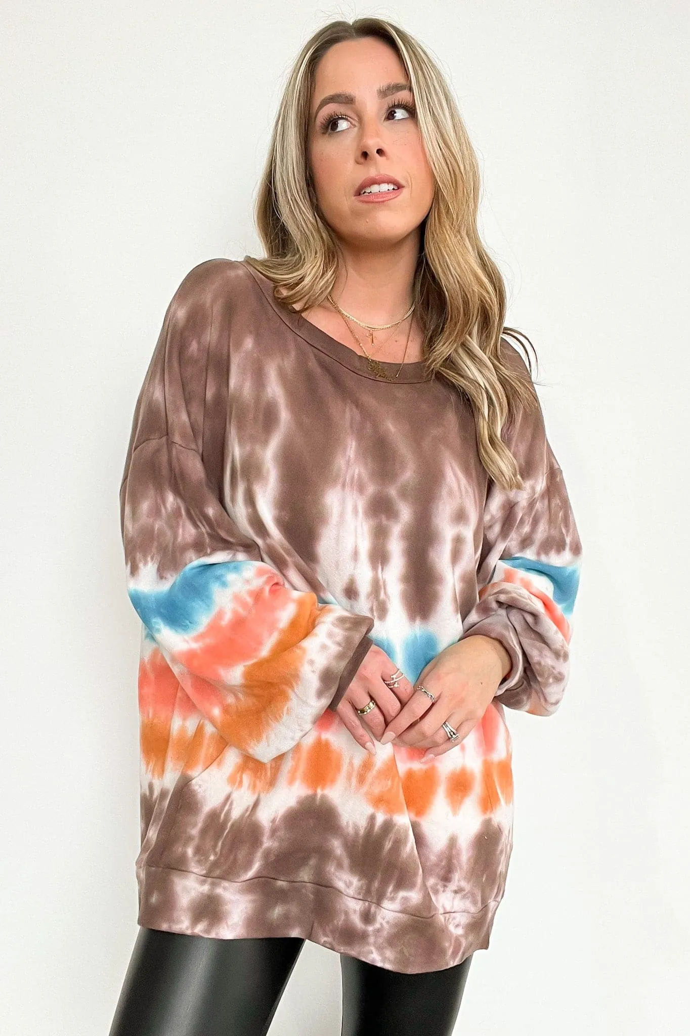 Beckee Tie Dye Pocket Pullover - FINAL SALE