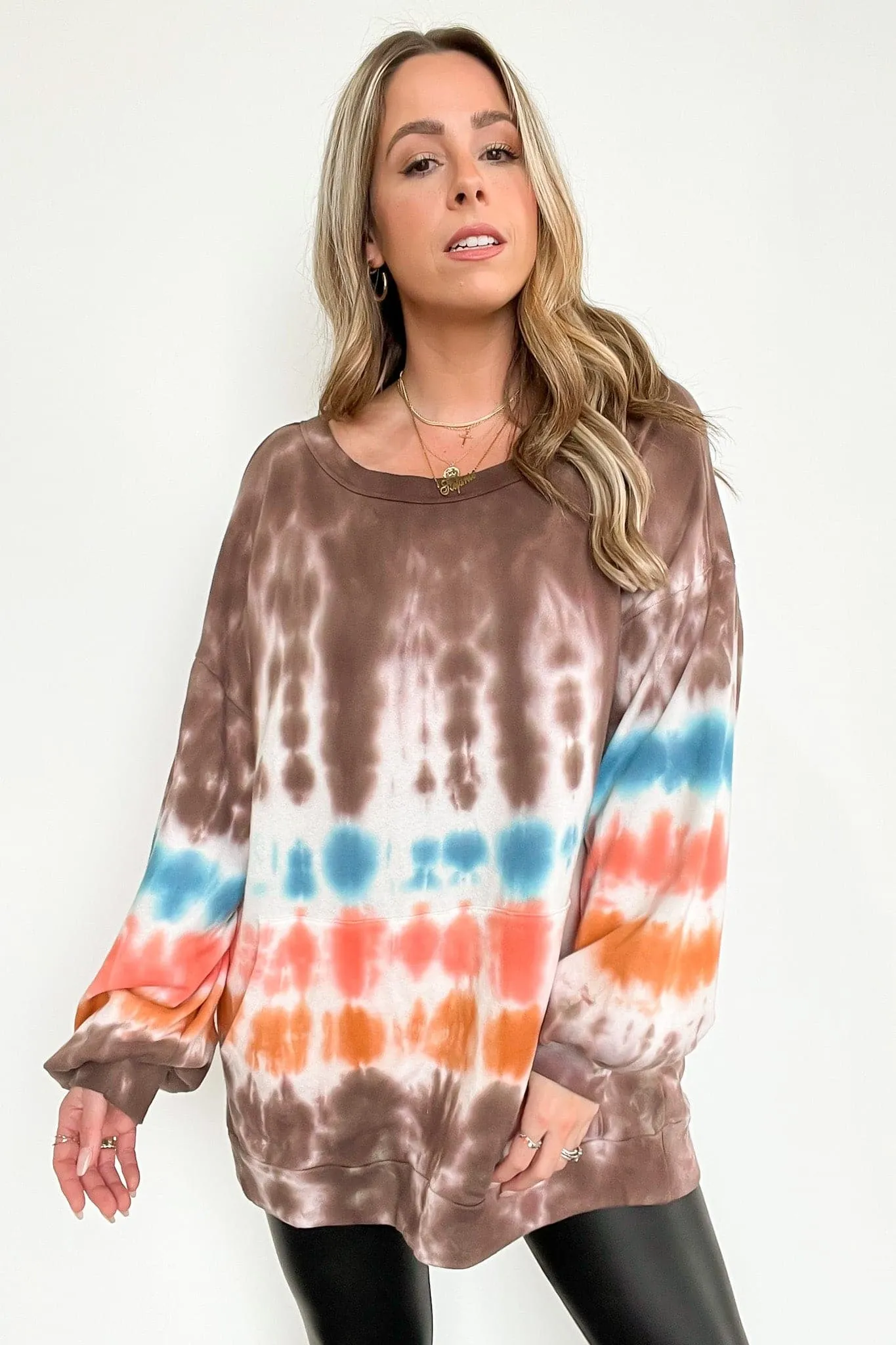 Beckee Tie Dye Pocket Pullover - FINAL SALE
