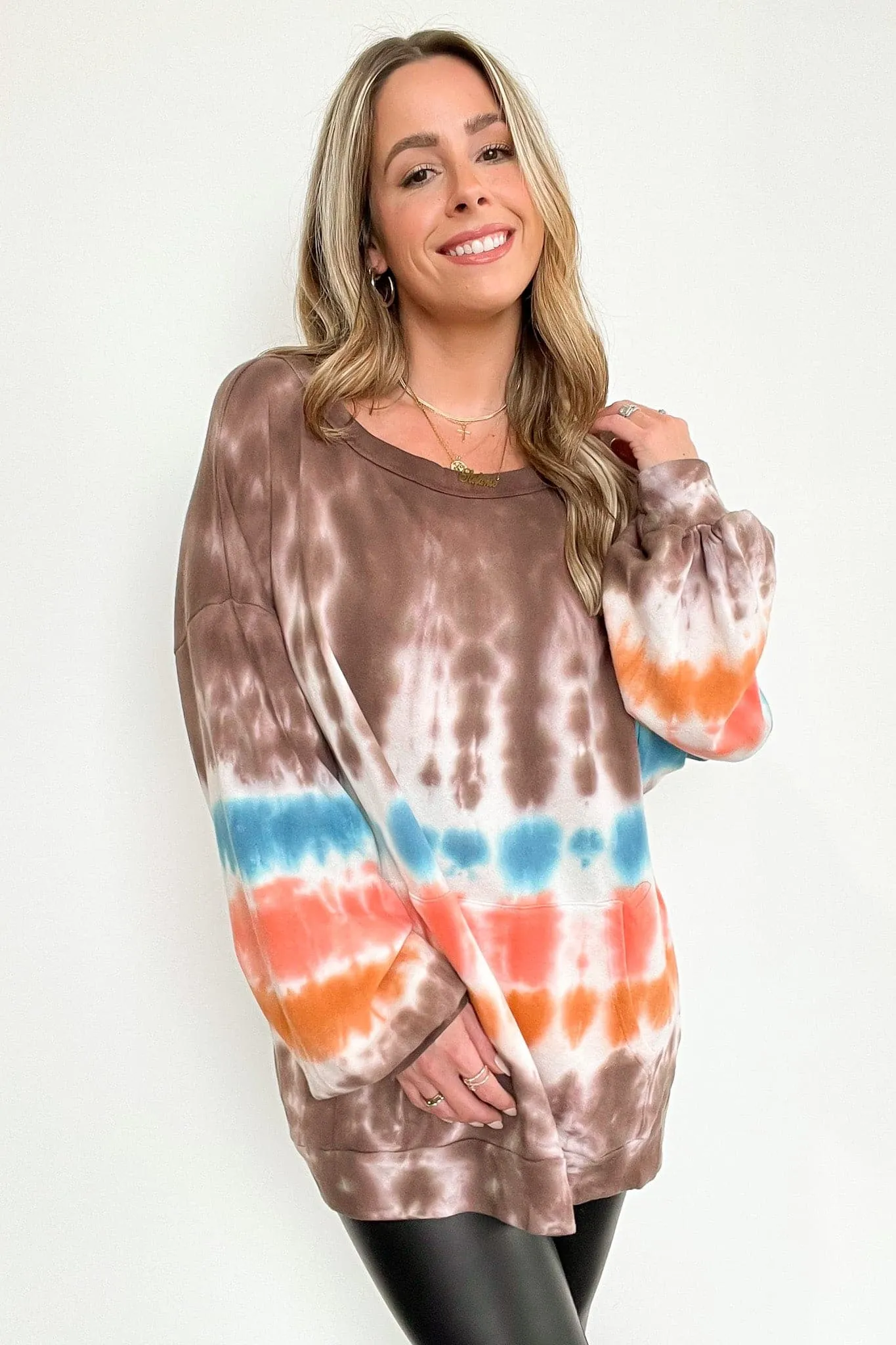 Beckee Tie Dye Pocket Pullover - FINAL SALE