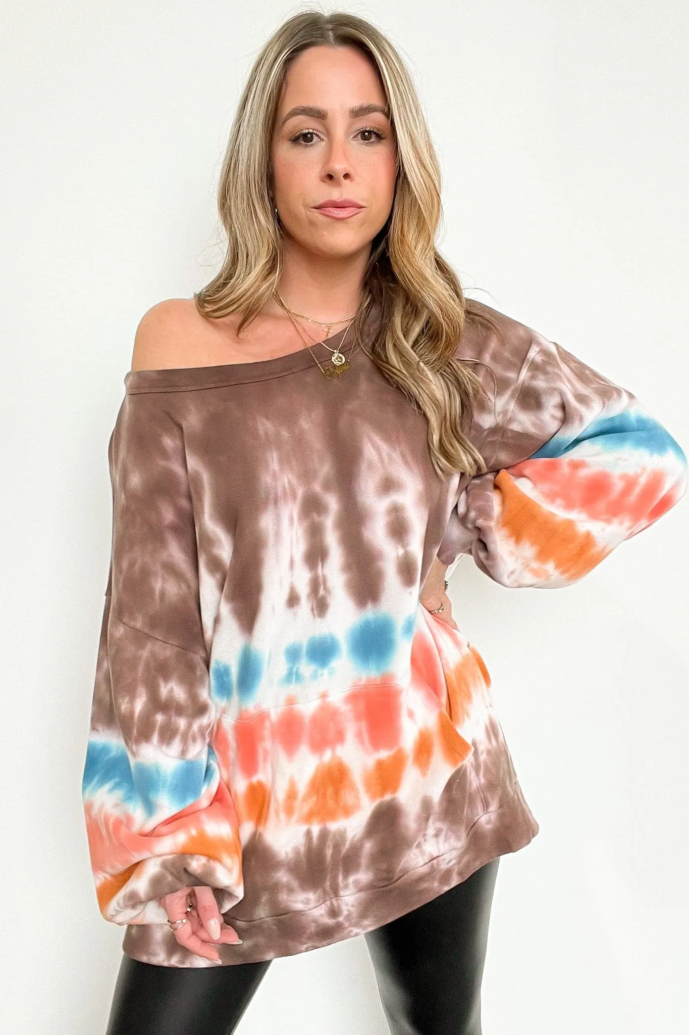 Beckee Tie Dye Pocket Pullover - FINAL SALE