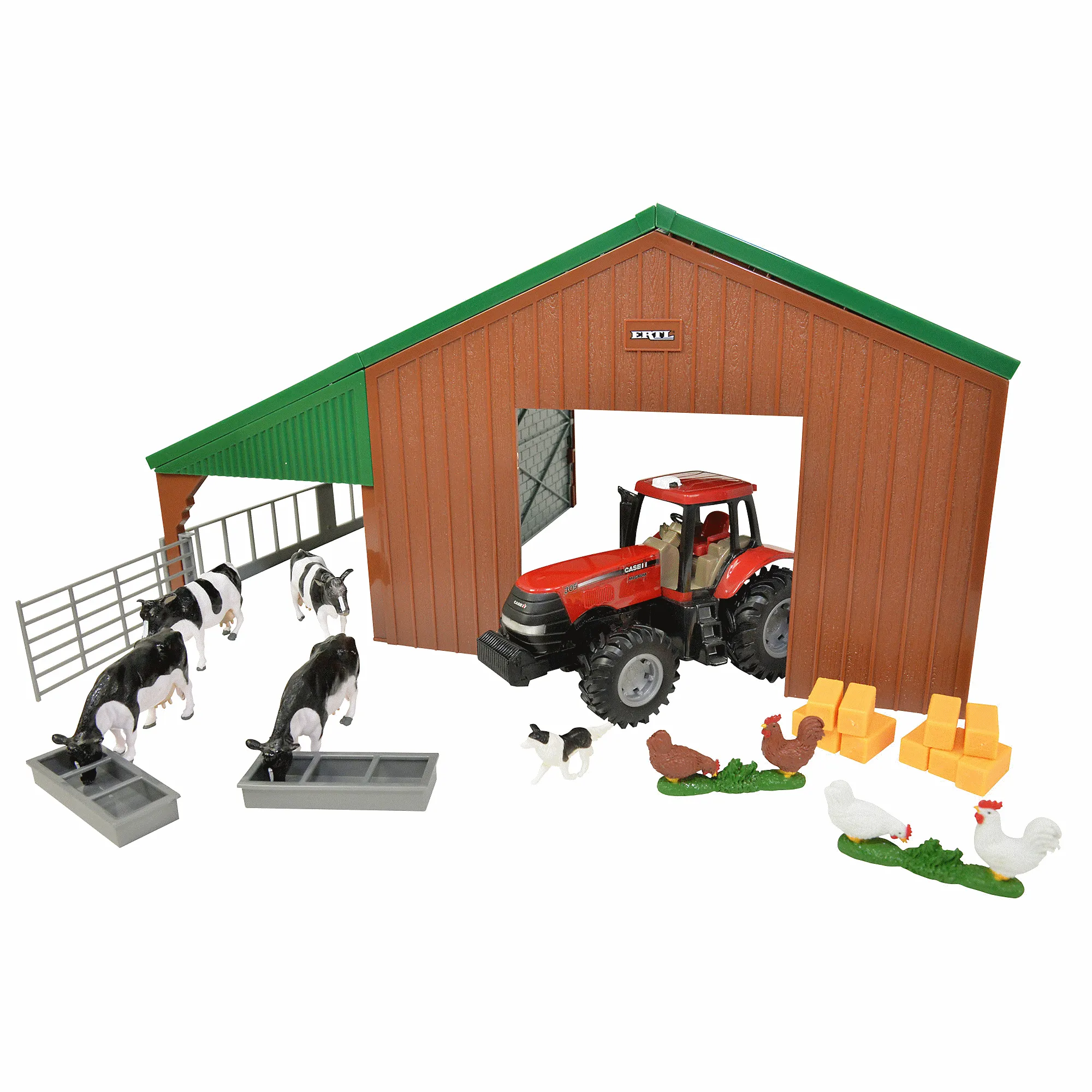 Britains Farm Buildng Set with Case Tractor