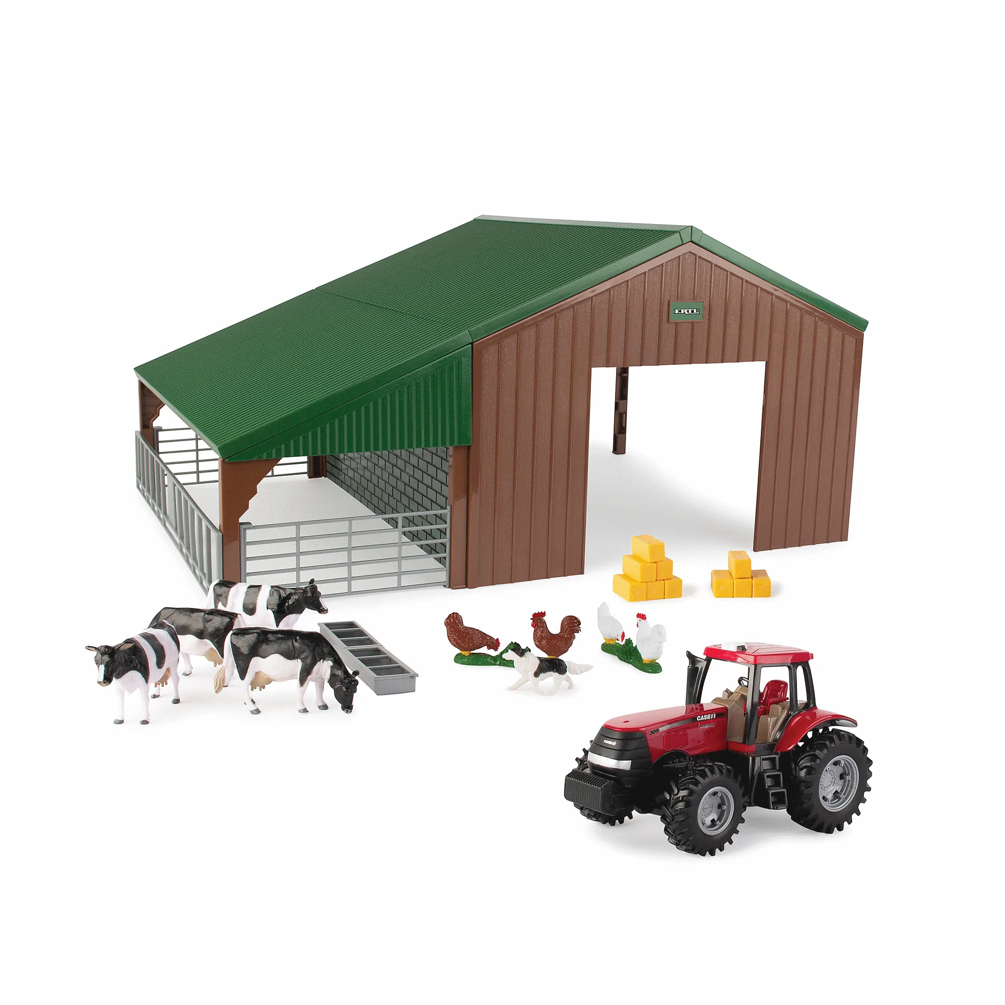 Britains Farm Buildng Set with Case Tractor