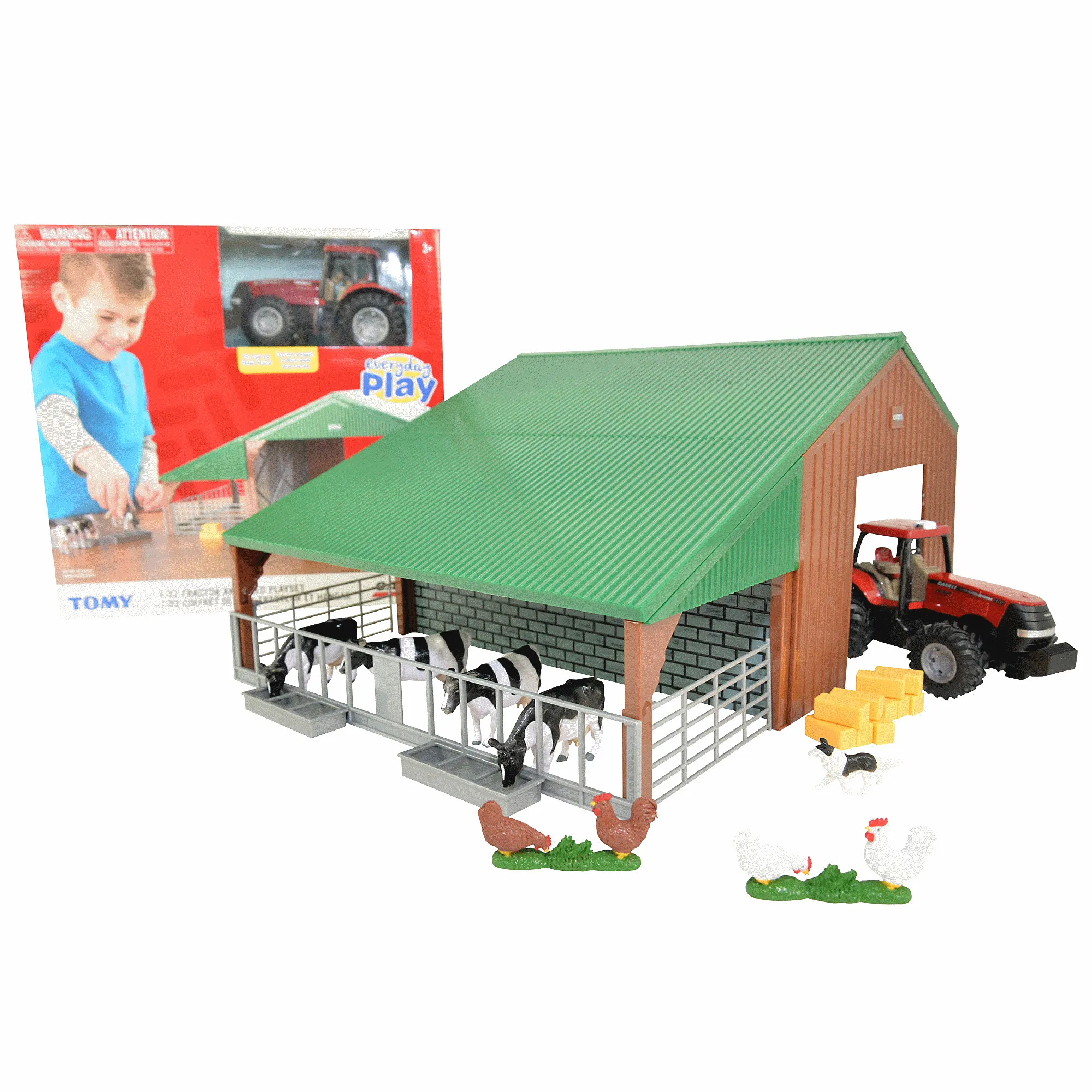 Britains Farm Buildng Set with Case Tractor