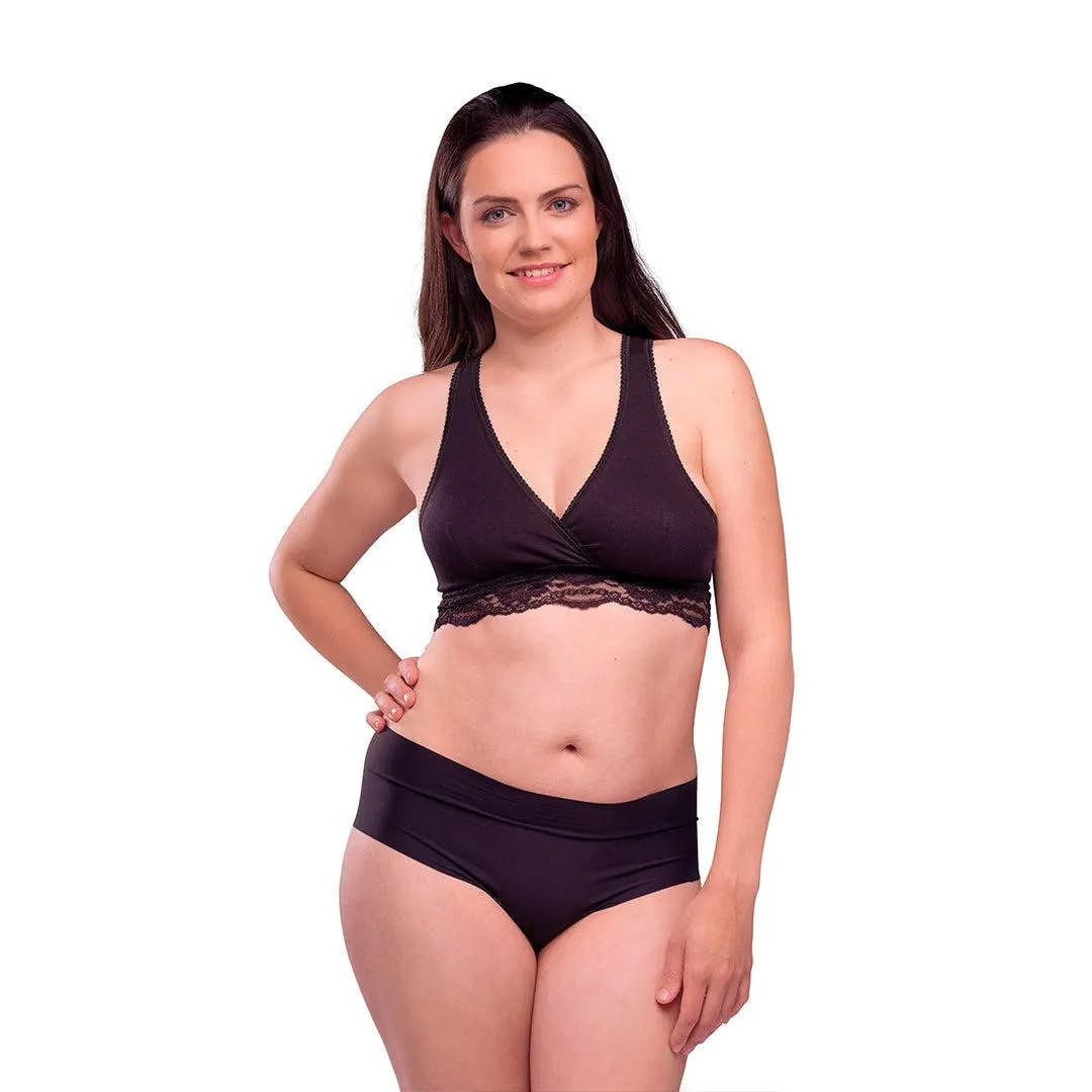 Carriwell Crossover Sleeping   Nursing Bra - Black