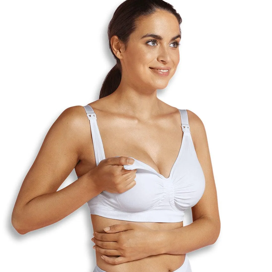 Carriwell Maternity   Nursing Bra with Carri-Gel Support - White
