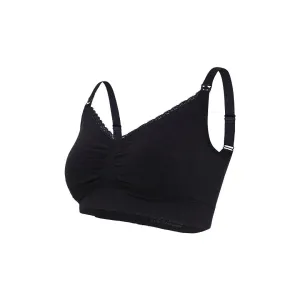 Carriwell Seamless Organic Maternity   Nursing Bra - Black