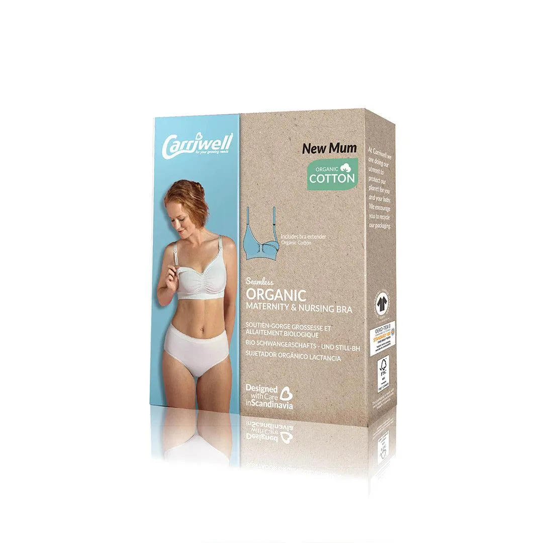 Carriwell Seamless Organic Maternity   Nursing Bra - Black