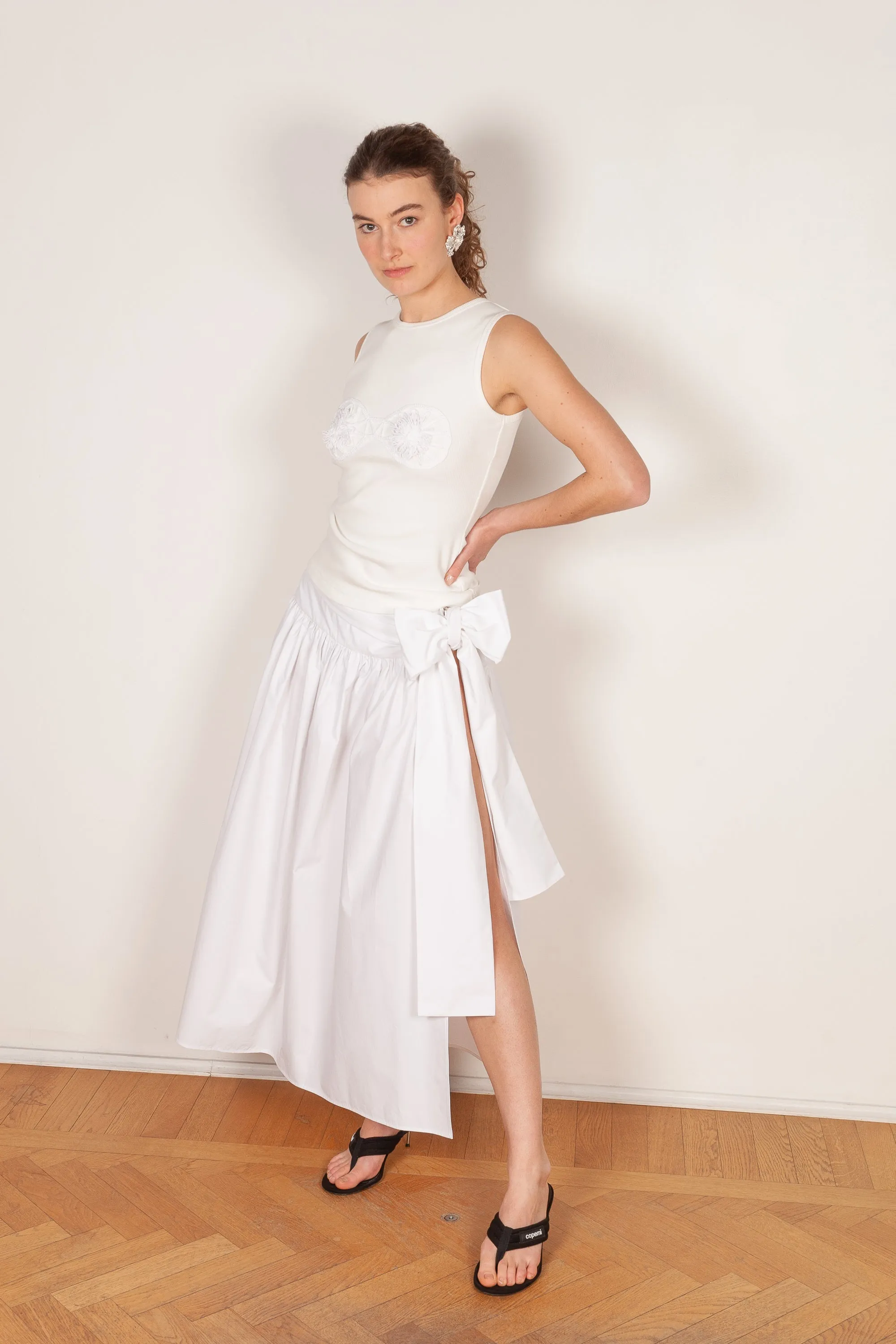 Cotton tie skirt