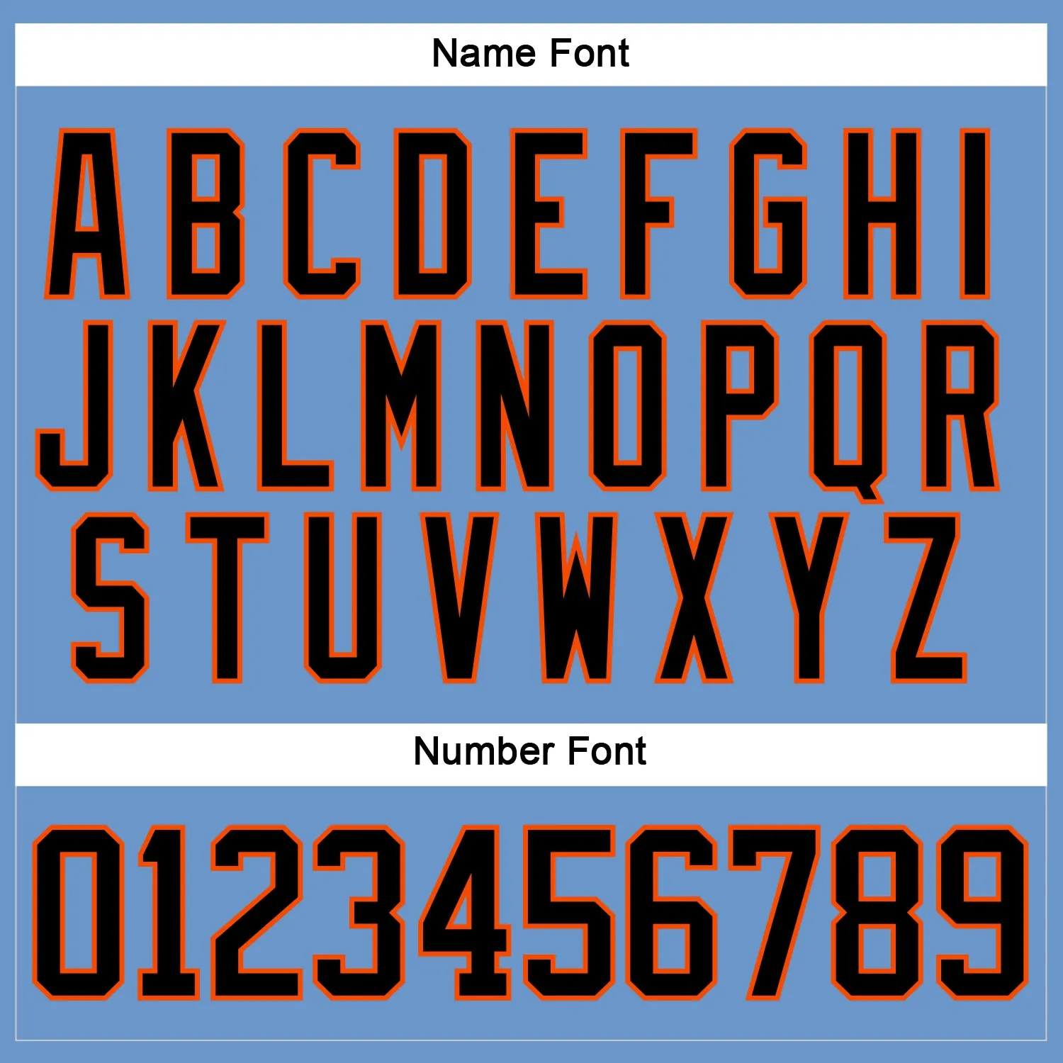 Custom Light Blue Black-Orange Hockey Jersey