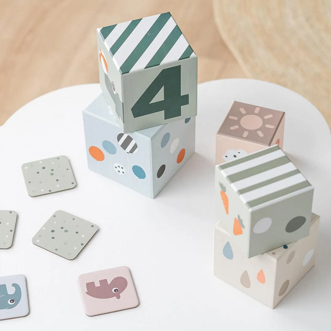 Done By Deer Stacking Cubes 5 pcs - Deer Friends Colour Mix